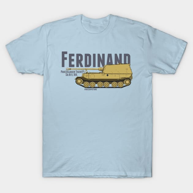 Ferdinand Tank Destroyer T-Shirt by Panzerpicture